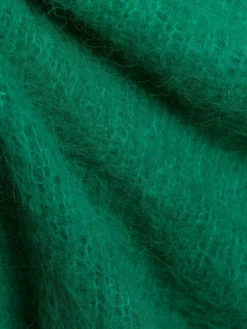 american vintage Pullover & Strickjacken<Damen Strickpullover mit Alpaka-Anteil - Bymi grün uni