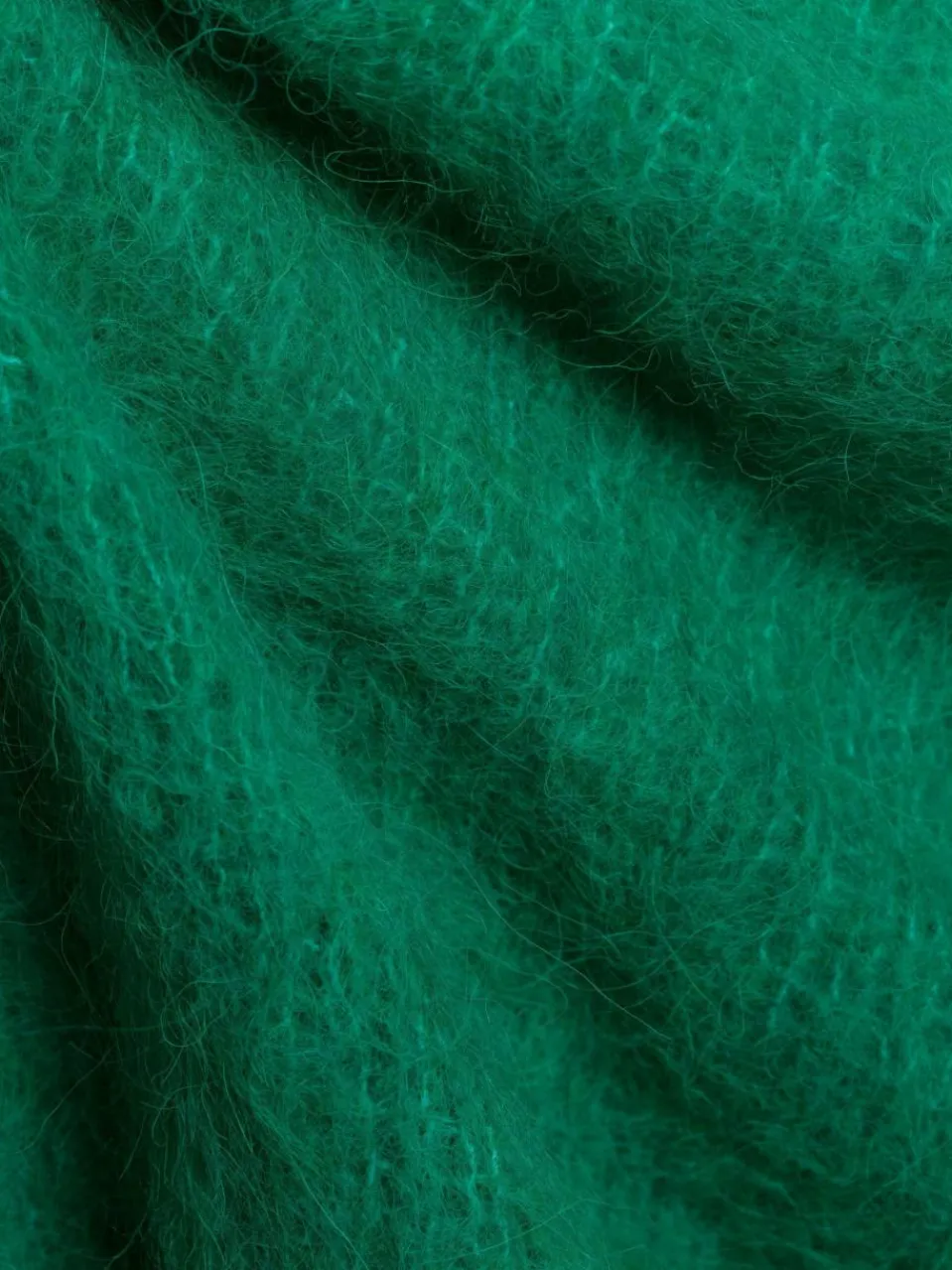 american vintage Pullover & Strickjacken<Damen Strickpullover mit Alpaka-Anteil - Bymi grün uni