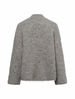 Msch Copenhagen Pullover & Strickjacken<Damen Strickpullover mit Alpaka-Anteil - Mschbathilda hellgrau uni