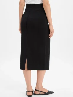 comma casual identity Röcke<Damen Strickrock schwarz uni