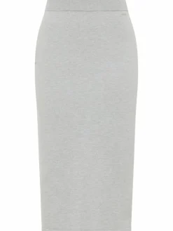 Dreimaster Röcke<Damen Strickrock grau uni