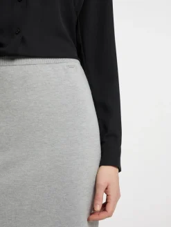 Dreimaster Röcke<Damen Strickrock grau uni