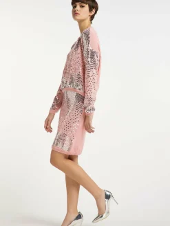 MyMo Röcke<Damen Strickrock rosa uni