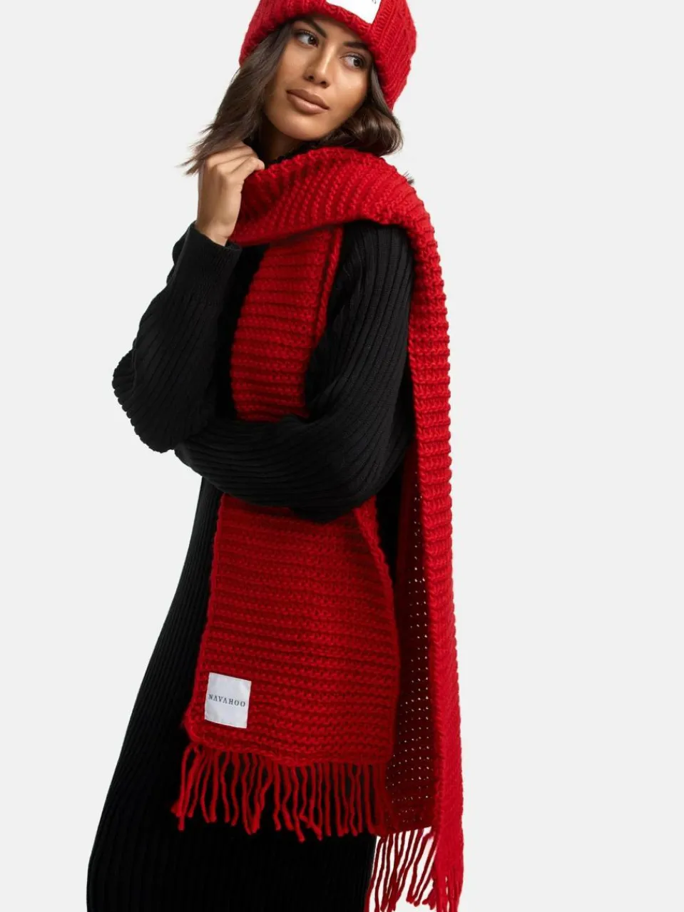 Damen Navahoo Schals & Tücher>Damen Strickschal - Kuschelpärchen 14