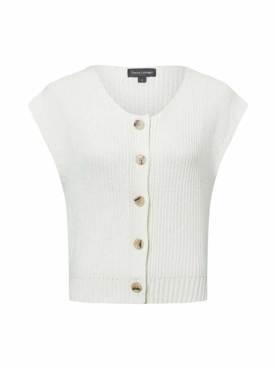 Franco Callegari Pullover & Strickjacken<Damen Strickweste ecru uni