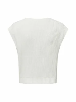 Franco Callegari Pullover & Strickjacken<Damen Strickweste ecru uni