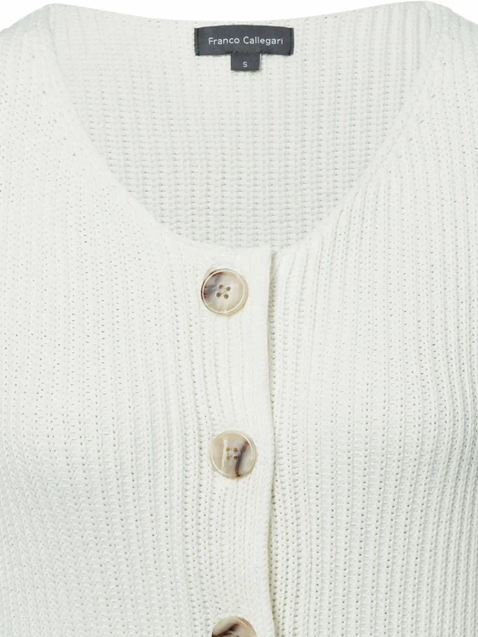 Franco Callegari Pullover & Strickjacken<Damen Strickweste ecru uni