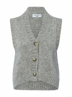 Marc O'Polo Denim Pullover & Strickjacken<Damen Strickweste mit Alpaka-Anteil grau meliert