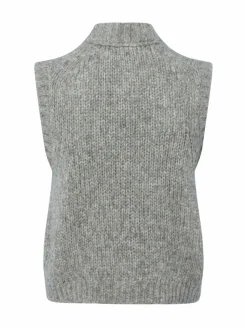 Marc O'Polo Denim Pullover & Strickjacken<Damen Strickweste mit Alpaka-Anteil grau meliert