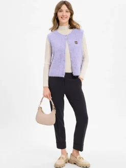 american vintage Jacken & Westen<Damen Strickweste mit Alpaka-Anteil - East flieder meliert