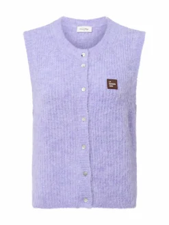 american vintage Jacken & Westen<Damen Strickweste mit Alpaka-Anteil - East flieder meliert