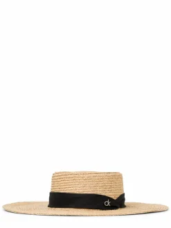Calvin Klein Mützen & Hüte<Damen Stroh-Hut beige schwarz uni