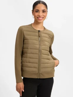 comma casual identity Sweatshirts & Sweatjacken<Damen Sweatjacke khaki uni