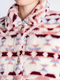 PJ Salvage Sweatshirts & Sweatjacken<Damen Sweatjacke - Cozy Shacket mehrfarbig gemustert