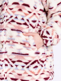 PJ Salvage Sweatshirts & Sweatjacken<Damen Sweatjacke - Cozy Shacket mehrfarbig gemustert