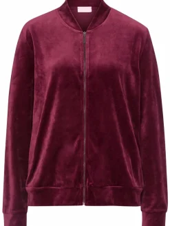 Hanro Sweatshirts & Sweatjacken<Damen Sweatjacke - Favourites bordeaux uni