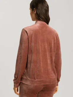 Hanro Sweatshirts & Sweatjacken<Damen Sweatjacke - Favourites bordeaux uni