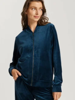 Hanro Sweatshirts & Sweatjacken<Damen Sweatjacke - Favourites marine uni