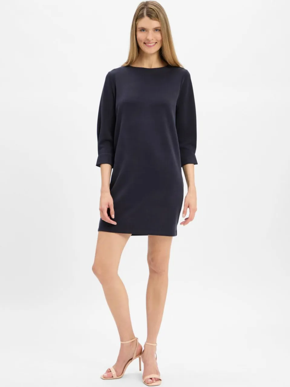 comma Kleider<Damen Sweatkleid marine uni