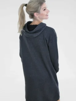 Navigazione Kleider<Damen Sweatkleid schwarz uni