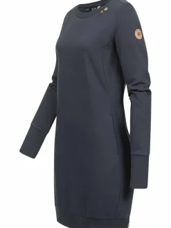 Ragwear Kleider<Damen Sweatkleid - Menita Organic marine uni