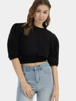 MyMo Sweatshirts & Sweatjacken<Damen Sweatpullover schwarz uni