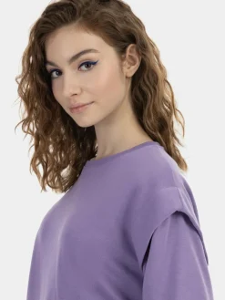 MyMo Sweatshirts & Sweatjacken<Damen Sweatpullover flieder uni