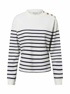 Marie Lund Collection Sweatshirts & Sweatjacken<Damen Sweatshirt weiß marine gestreift