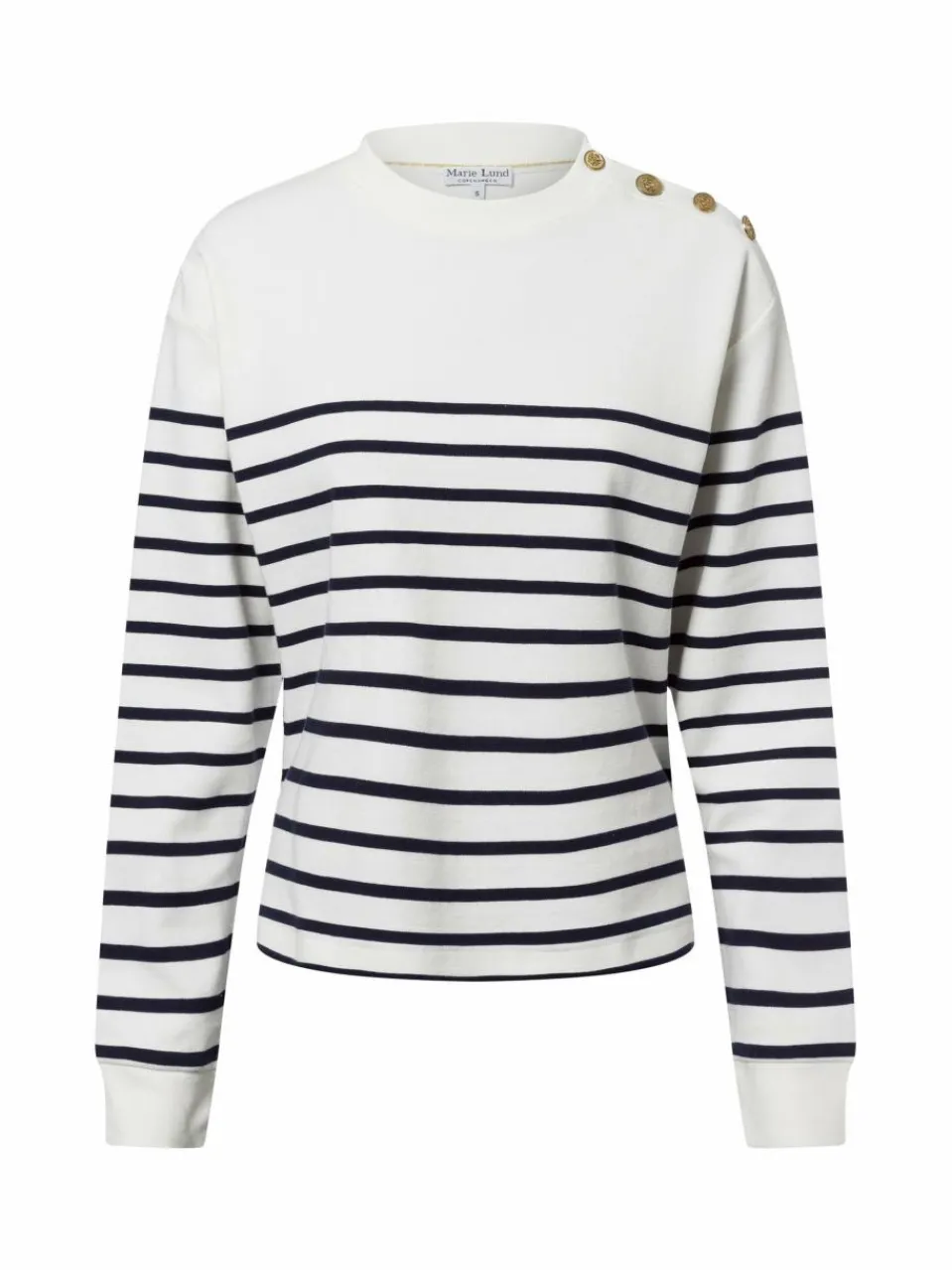Marie Lund Collection Sweatshirts & Sweatjacken<Damen Sweatshirt weiß marine gestreift