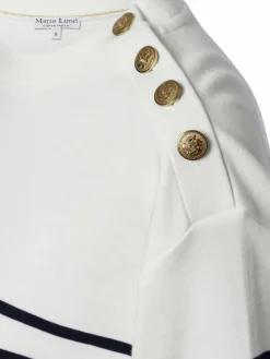 Marie Lund Collection Sweatshirts & Sweatjacken<Damen Sweatshirt weiß marine gestreift