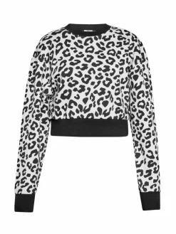 MyMo Sweatshirts & Sweatjacken<Damen Sweatshirt weiß gemustert