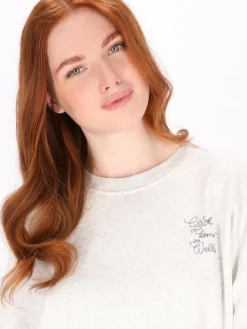 Dreimaster Sweatshirts & Sweatjacken<Damen Sweatshirt weiß uni