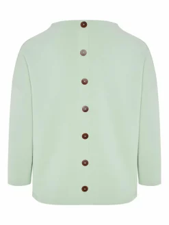 Detto Fatto Sweatshirts & Sweatjacken<Damen Sweatshirt mint grün uni