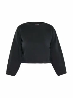 MyMo Sweatshirts & Sweatjacken<Damen sweatshirt schwarz uni