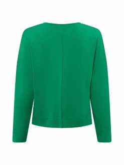 comma Sweatshirts & Sweatjacken<Damen Sweatshirt grün uni