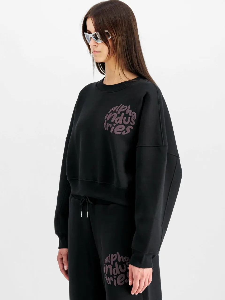 Alpha Industries Sweatshirts & Sweatjacken<Damen Sweatshirt schwarz bedruckt