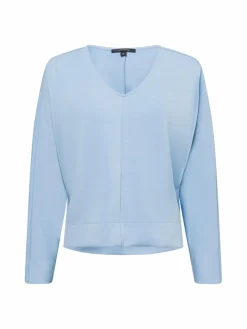 comma Sweatshirts & Sweatjacken<Damen Sweatshirt hellblau uni