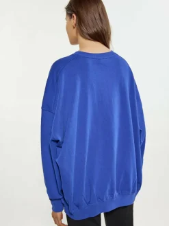 MyMo Sweatshirts & Sweatjacken<Damen Sweatshirt blau uni
