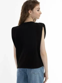 MyMo Sweatshirts & Sweatjacken<Damen Sweatshirt schwarz uni