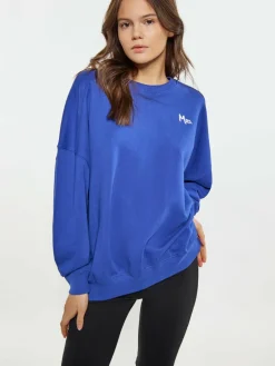MyMo Sweatshirts & Sweatjacken<Damen Sweatshirt blau uni