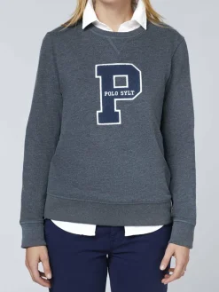 Polo Sylt Sweatshirts & Sweatjacken<Damen Sweatshirt blau bedruckt