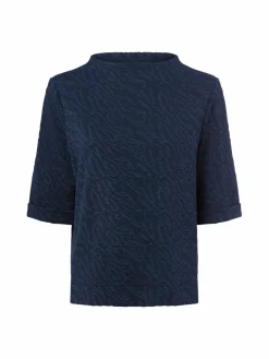 Betty & Co Sweatshirts & Sweatjacken<Damen Sweatshirt marine strukturiert