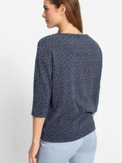 Olsen Sweatshirts & Sweatjacken<Damen Sweatshirt blau bedruckt