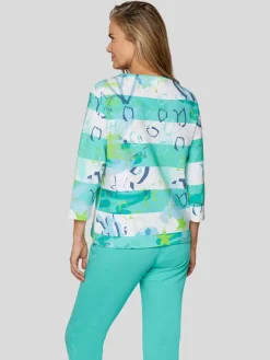 RABE Sweatshirts & Sweatjacken<Damen Sweatshirt grün gemustert