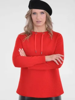 Navigazione Sweatshirts & Sweatjacken<Damen Sweatshirt rot uni