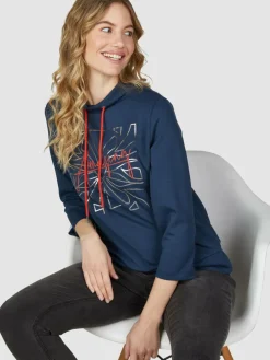 Navigazione Sweatshirts & Sweatjacken<Damen Sweatshirt blau bedruckt