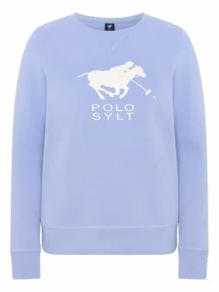 Polo Sylt Sweatshirts & Sweatjacken<Damen Sweatshirt hellblau bedruckt