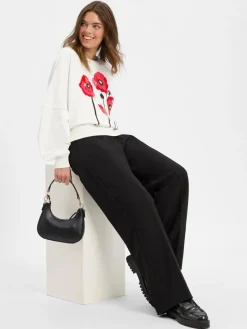 Drykorn Sweatshirts & Sweatjacken<Damen Sweatshirt - Astera ecru rot gemustert