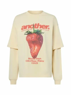 Another Cotton Lab Sweatshirts & Sweatjacken<Damen Sweatshirt - Blissful Days aprikot rot bedruckt