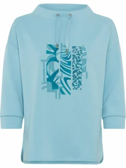 Olsen Sweatshirts & Sweatjacken<Damen Sweatshirt - Cora türkis bedruckt